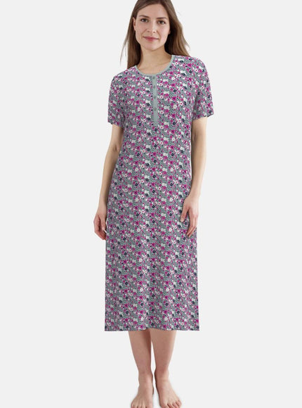 Gotzburg dames Nachthemd 250280 625 Blau – op model