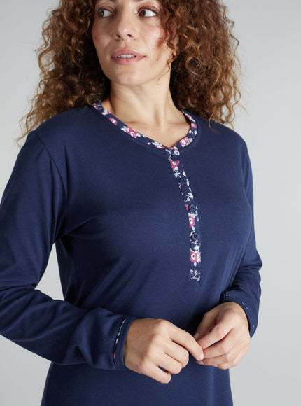 Gotzburg dames Nachthemd 250299 620 blau mittel
