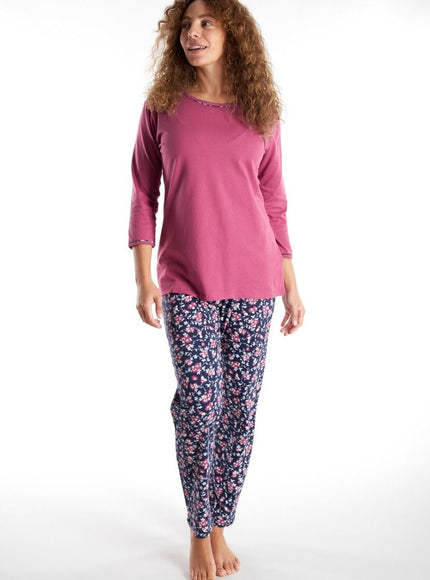 Gotzburg dames Pyjama 250296 425 rot-mittel-allover