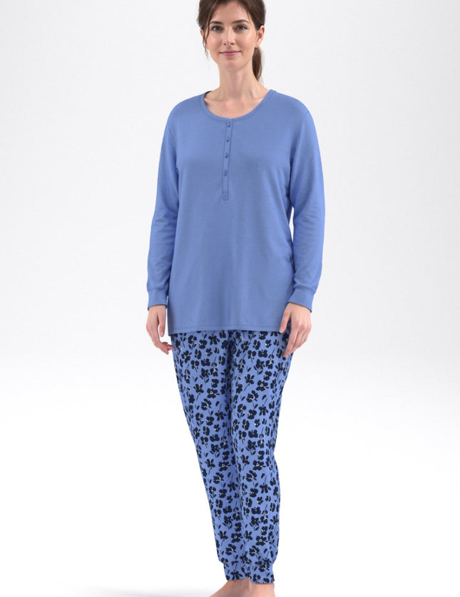 Gotzburg dames Pyjama 250331 625 Blau
