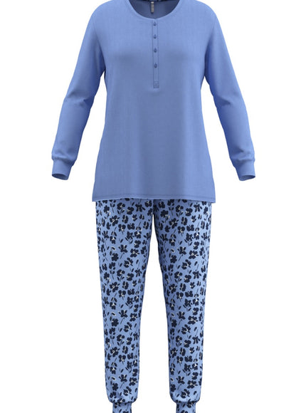Gotzburg dames Pyjama 250331 625 Blau