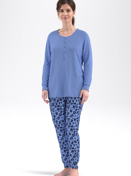 Gotzburg dames Pyjama 250331 625 Blau