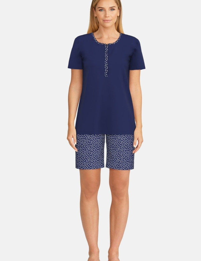 Gotzburg dames Shortama 250173 4009 blau