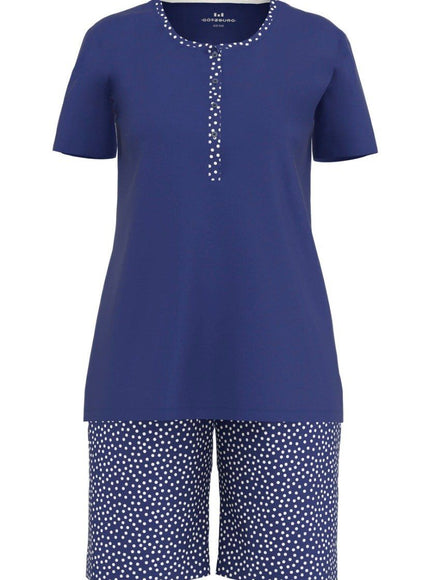 Gotzburg dames Shortama 250173 4009 blau – voorkant