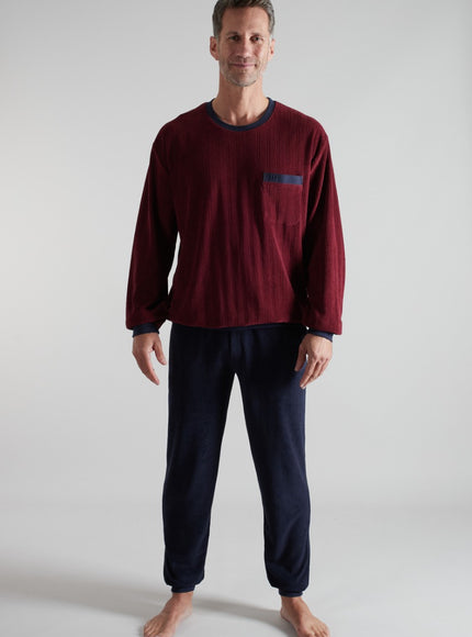 Gotzburg Heren Pyjama badstof 452416 420 rot-mittel
