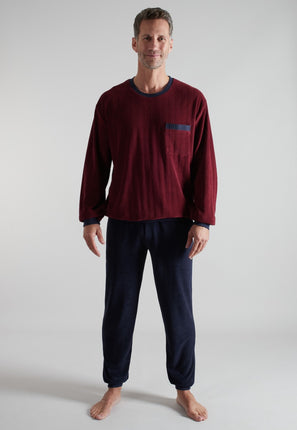 Gotzburg Heren Pyjama badstof 452416 420 rot-mittel