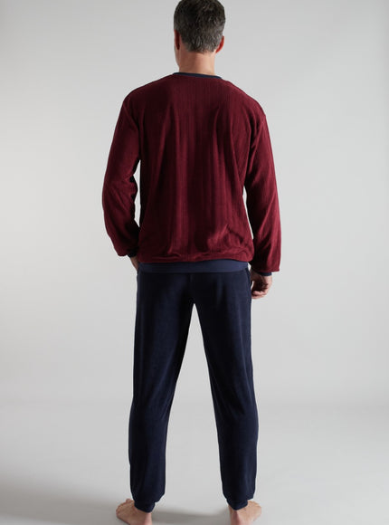 Gotzburg Heren Pyjama badstof 452416 420 rot-mittel