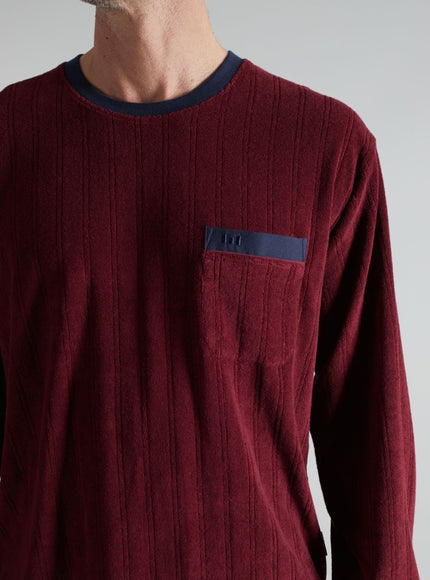 Gotzburg Heren Pyjama badstof 452416 420 rot-mittel