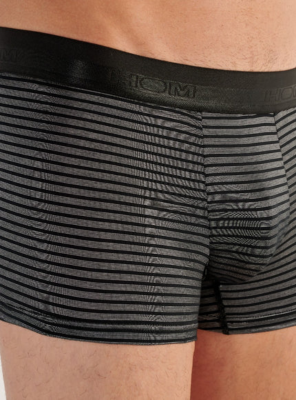 Hom Boxer brief Monsieur 403251 R04W black white stripe