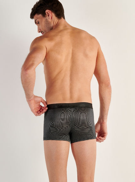 Hom Boxer brief Monsieur 403251 R04W black white stripe