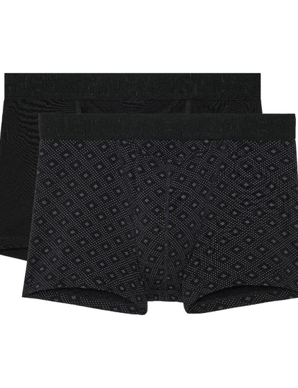 Hom BoxerBriefs H01 2 pack Neels 403104 D042 black print