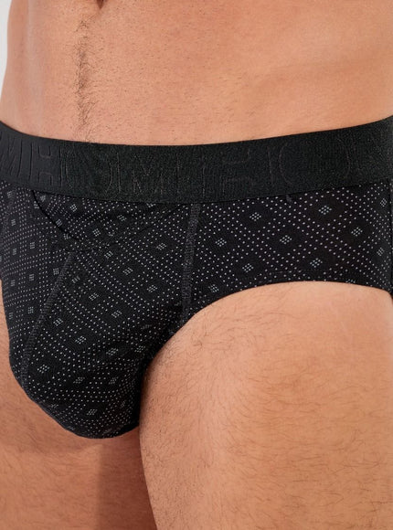 Hom Mini Briefs H01 2 pack Neels 403103 D042 black print – detail