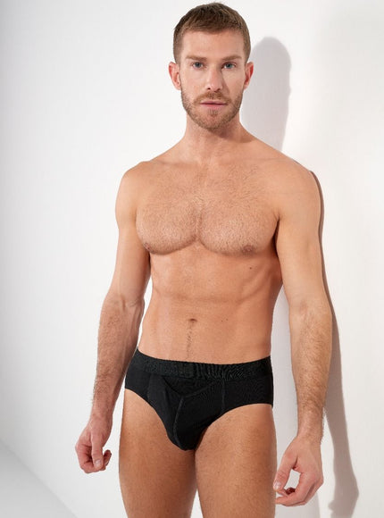 Hom Mini Briefs H01 2 pack Neels 403103 D042 black print – op model