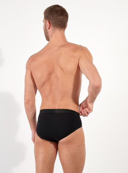 Hom Mini Briefs H01 2 pack Neels 403103 D042 black print – op model