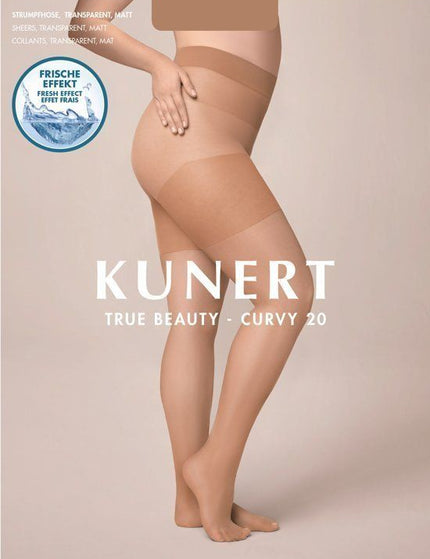 Kunert Curvy 20 panty 303600 – Cashmere, op model