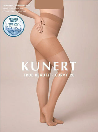 Kunert Curvy 20 panty 303600 – Cashmere, op model