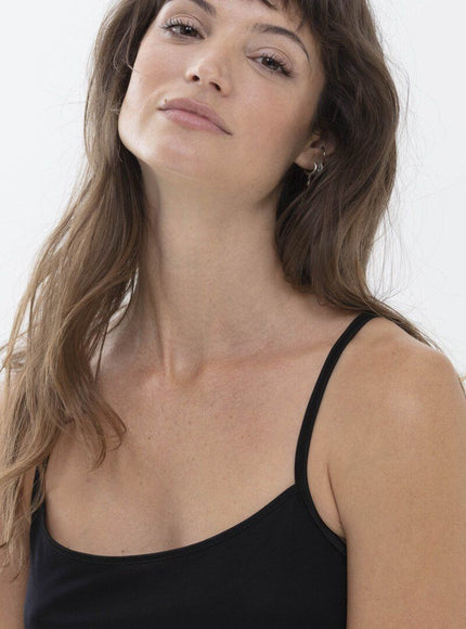 Mey Bodywear Dames onderjurk lang 55208 – Zwart, detail