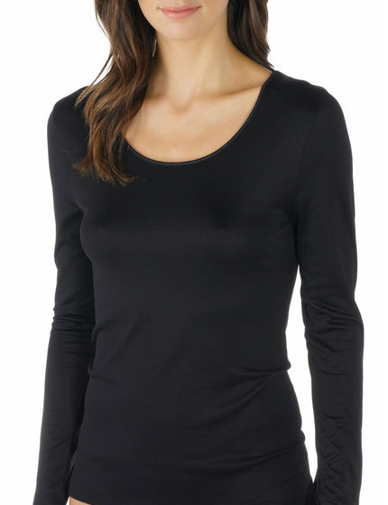 Mey Bodywear dames t-shirt emotion lange mouw 56202 – Zwart