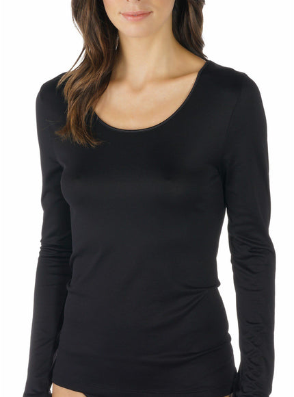 Mey Bodywear dames t-shirt emotion lange mouw 56202 – Zwart