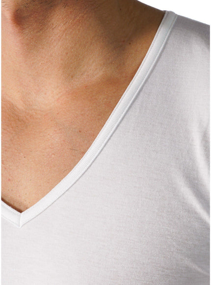 Mey Bodywear Mey Casual Cotton T-Shirt korte mouw V-hals (49007) – detail