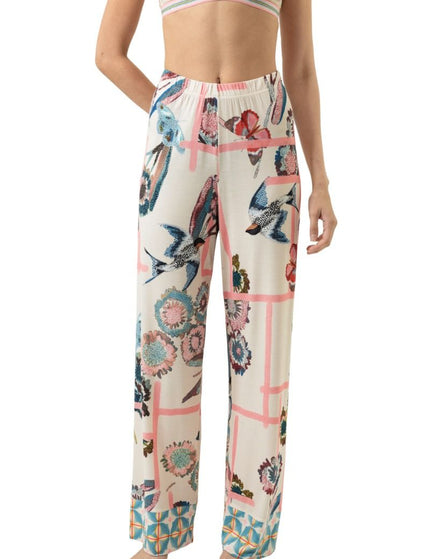 Mey Dames lounge broek Serie Fragmented Garden 1220123 1737 almond milk