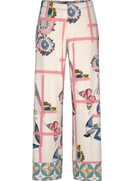 Mey Dames lounge broek Serie Fragmented Garden 1220123 1737 almond milk