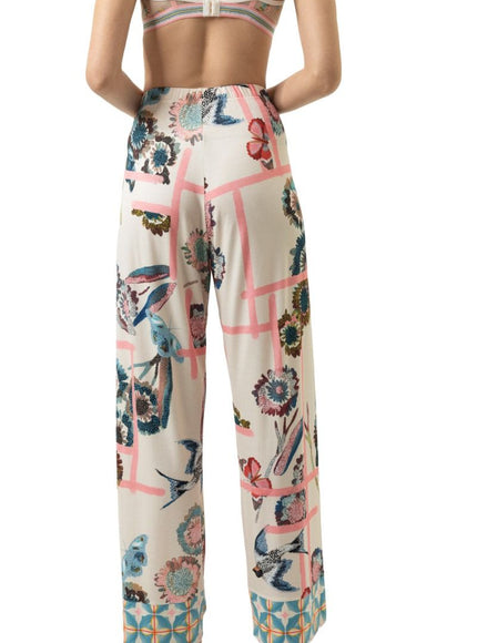 Mey Dames lounge broek Serie Fragmented Garden 1220123 1737 almond milk