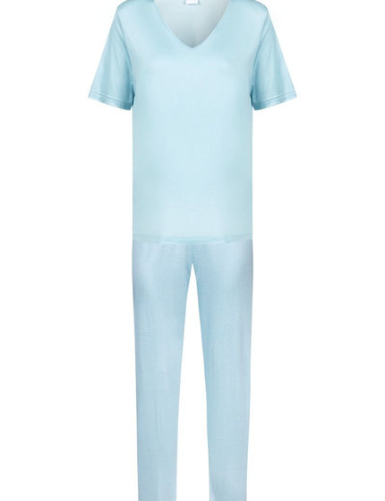 Mey Bodywear Mey dames Pyjama 7/8 broek 1240053 1266 blue paradies – voorkant