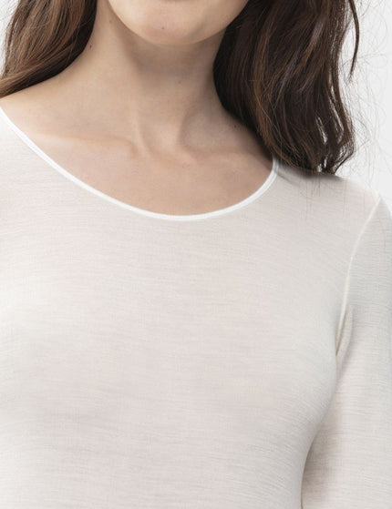 Mey Bodywear Mey dames T-shirt lange mouw wol-zijde 66577 – Wit