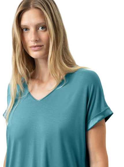 Mey Dames T-shirt Serie Pure Chic 1210103 1748 teal dream