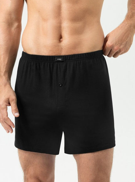 Mey Bodywear Mey Heren Boxer short Dry Cotton 2120243 – zwart, op model