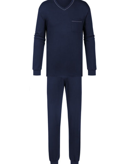 Mey Bodywear Mey heren pyjama 2240051 668 yacht blue – voorkant