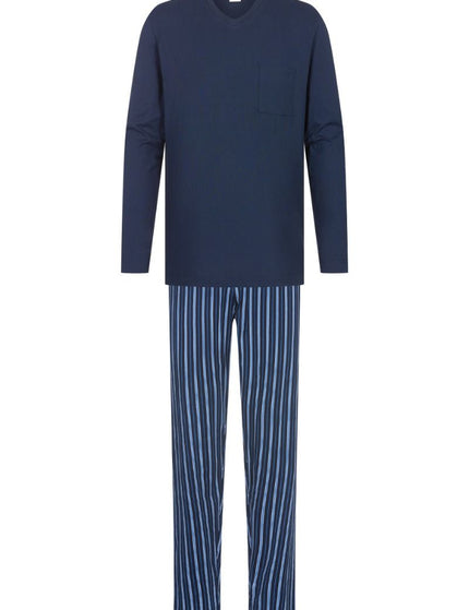 Mey Heren Pyjama Serie Straight 2240000 668 yacht blue