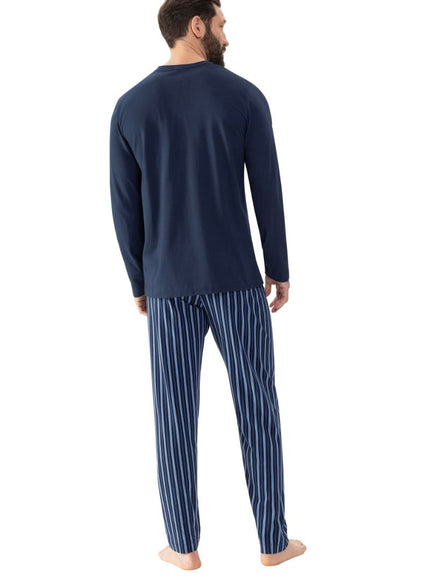 Mey Heren Pyjama Serie Straight 2240000 668 yacht blue