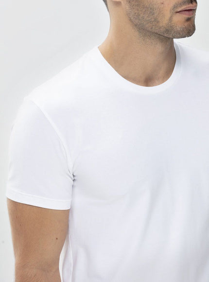 Mey Bodywear Mey heren T-shirt Crew Neck 46502 – Wit, detail