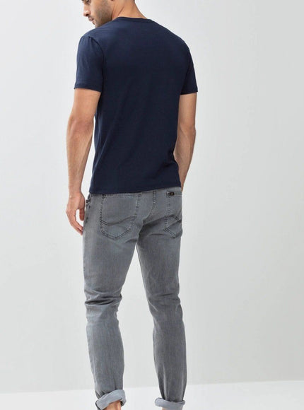 Mey Bodywear Mey heren T-shirt Crew Neck 46502 – yacht blue, op model