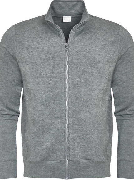 Mey Bodywear Mey Heren vest met rits 36030 – quartz melange, voorkant