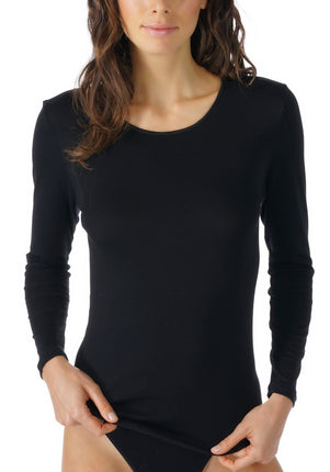 Mey Bodywear Mey T-shirt lange mouw (26809) – Zwart
