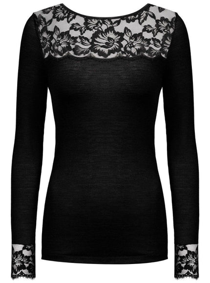 Mey T-shirt long sleeve Serie Wool Love kant 66015