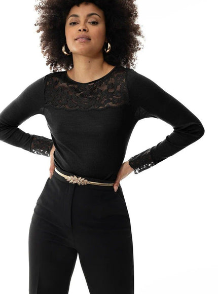 Mey T-shirt long sleeve Serie Wool Love kant 66015