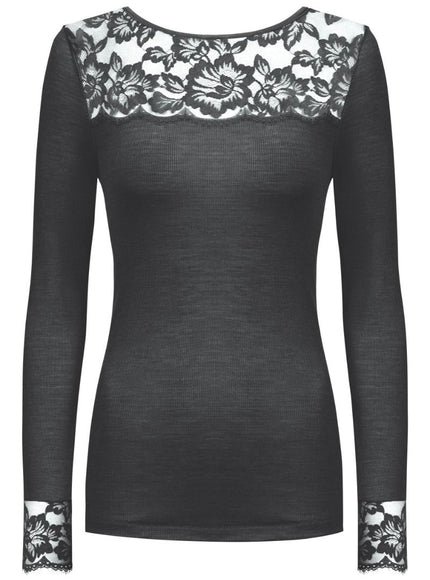 Mey T-shirt long sleeve Serie Wool Love kant 66015