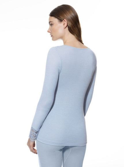 Mey T-shirt long sleeve Serie Wool Love kant 66015