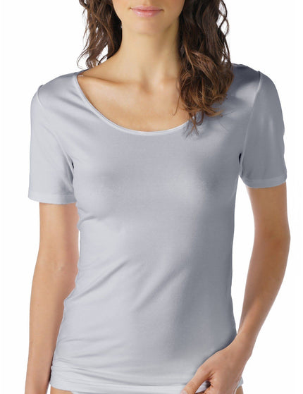 Mey Bodywear Mey T-shirt met korte mouwen Cotton Pure 26500 – light grey melange