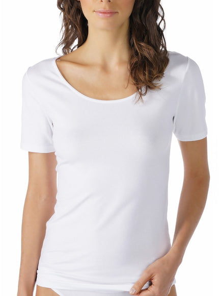 Mey Bodywear Mey T-shirt met korte mouwen Cotton Pure 26500 – Wit