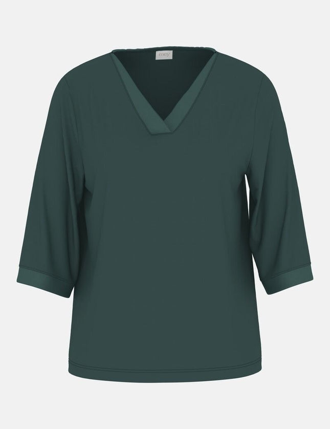 Mey Dames T-shirt 3/4 mouw 1210135 1804 mystic jade