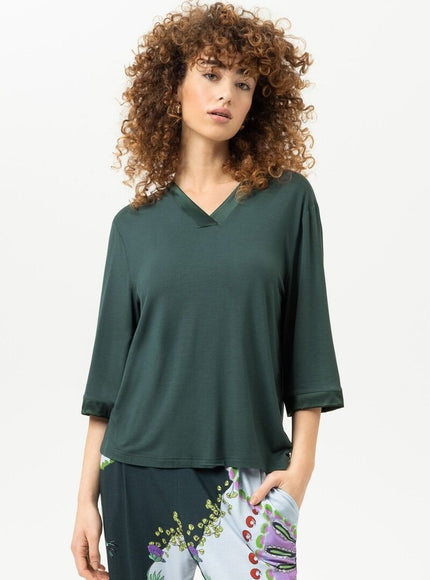 Mey Dames T-shirt 3/4 mouw 1210135 1804 mystic jade