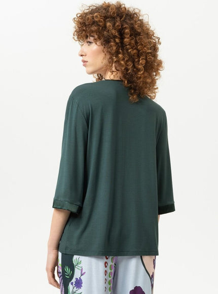 Mey Dames T-shirt 3/4 mouw 1210135 1804 mystic jade