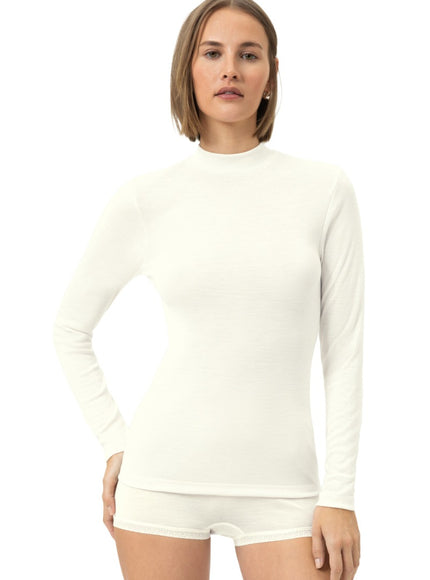 Mey Dames T-shirt lange mouw Wool& Silk 1110126