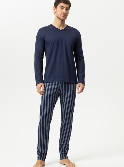 Mey Heren pyjama 2240106 668 yacht blue