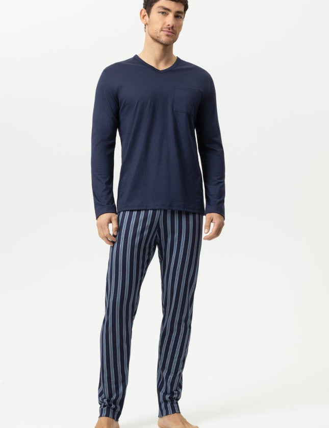 Mey Heren pyjama 2240106 668 yacht blue